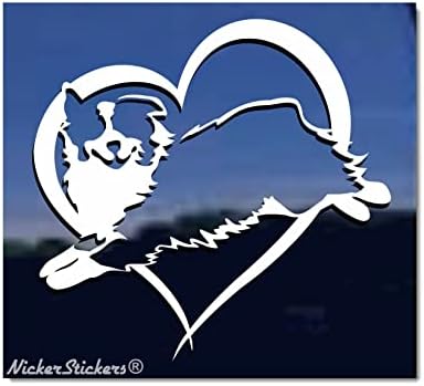 לב אהבה אוסי | Nickerstickers® קופץ רועים אוסטרלים מדבקות חלון ויניל